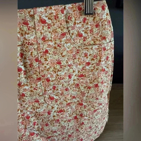 VINTAGE 90’s Express Floral Mini denim skirt 3/4 - Picture 4 of 5